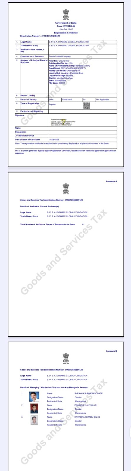 GST Certificate